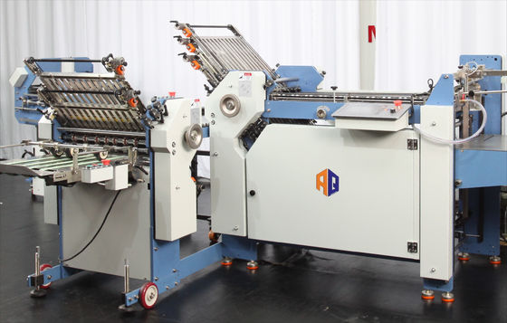Yüksek Hızlı Broşür Kağıt Katlama Makinesi 480mm Genişlik Dişli Sürüş Tipi