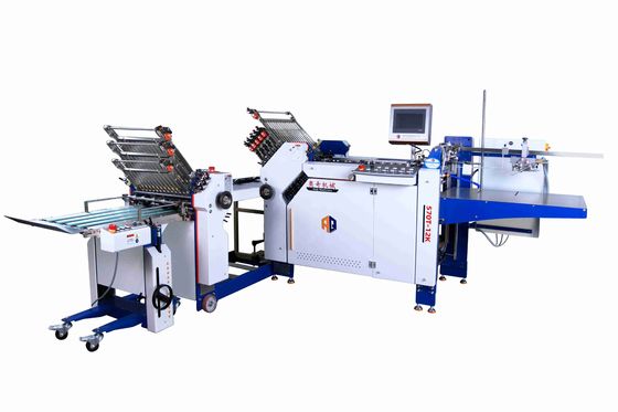 Genişliği 570mm Katlanmış kitapçık için düz yığınlı besleyici ile büyük formatlı kağıt katlama makinesi
