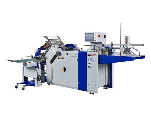480 mm tam otomatik katlama makinesi katlanmış kitapçık broşürü için çapraz katlama bıçağı ile