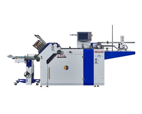 İlaç broşürleri Büyük format Genişliği 480mm Eklemeler Pharma talimatlarını basmak için 12 cepli katlama makinesi